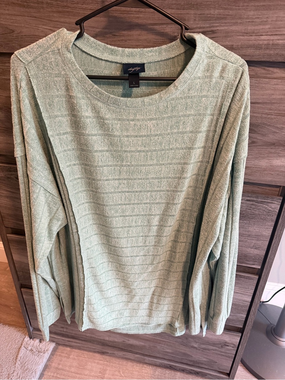 Daytrip Mint Green Textured Knit Sweater